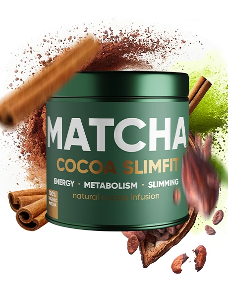 Premium Matcha Cocoa Slimfit Tea | WOWTEA WEB PP Matcha Cocoa Edition Ingredients M