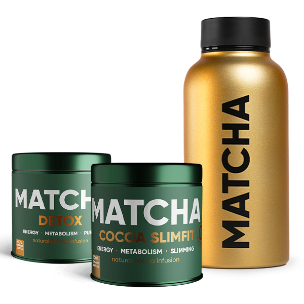 2 Step Matcha Cocoa Program Plus | cocoa matcha detox matcha thermos